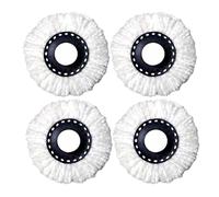 4 Pack Mop Heads Replacement for Spin Mops, 360° Spin Magic Mop Head Refill for Standard Rotating Mops, Universal Spin Mop Replacement Mop Head for Commercial Use (Black)