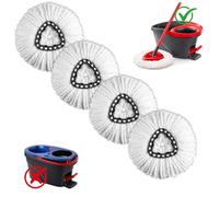 4 Pack Mop Heads Replacements Compatible with Vileda 1 Tank System,Triangle Spin Mop Refill Replace Head, Microfiber Swivel Mops Refill, Machine Washable and Safe for Cleaning All Hard-surfaced Floors