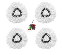 4 Pack Mop Heads Replacements for Vileda 1 Tank System, Microfiber Spin Mop Refills for Vileda Triangle Swivel Mops, Deep Clean, Machine Washable and Easy to Replace,Spin Mop Replacement Head