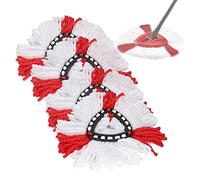 4 Pack Mop Replacement Heads, Triangle Spin Reusable Mop Heads, Compatible with Vileda Turbo Mops Heads Replacement