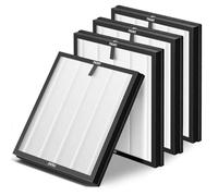 4 Pack MR5866 Filter Compatible with MORENTO MR5866 Air Purifiers, MR5866 HEPA Replacement Filter for 99.97% Air Pollutants, Odor and Smoke, Original Version White