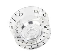 4 Pack Multi-Color LP Electric Guitar Volume and Tone Knobs, Top Hat Style Speed Control Knobs for Electric Guitar, Compatible with Mos(TRANSPARENT)