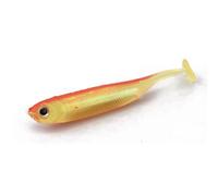 4-Pack Multi-Tail Soft Bait Set - Glow Rod T-Tail/Roll/Straight Lures Freshwater/Saltwater Fake Baits(Orange,6.5cm 4pcs)