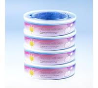 4 Pack Nappy Bin Refill Cassettes Compatible with AngelCare & Litter Locker II diaper disposal systems