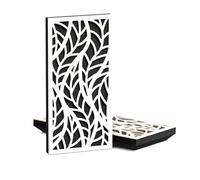 4 Pack - Narrow Acoustic Decorative Panel | 50x25cm | Home Interior Sound Absorption & Echo Control | Organic Modern Design | Model-Thickness-Color: [K5-53mm | White glossy plastic]
