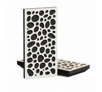 4 Pack - Narrow Acoustic Decorative Panel | 50x25cm | Home Interior Sound Absorption & Echo Control | Organic Modern Design | Model-Thickness-Color: [K3-33mm | White]