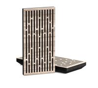 4 Pack - Narrow Acoustic Decorative Panel | 50x25cm | Home Interior Sound Absorption & Echo Control | Organic Modern Design | Model-Thickness-Color: [K1-33mm | Sonoma]