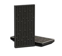 4 Pack - Narrow Acoustic Decorative Panel | 50x25cm | Home Interior Sound Absorption & Echo Control | Organic Modern Design | Model-Thickness-Color: [K1-53mm | Black]