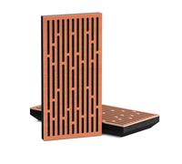 4 Pack - Narrow Acoustic Decorative Panel | 50x25cm | Home Interior Sound Absorption & Echo Control | Organic Modern Design | Model-Thickness-Color: [K1-33mm | Cherry]