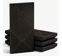 4-Pack - Narrow Acoustic Panels with Velvet Fabric | 50x25 cm | Decorative Noise Control & Echo Reduction | Sound Absorption & Diffusion | Color: [WILDS-F - Black | Beige]