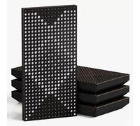 4-Pack - Narrow Acoustic Panels with Velvet Fabric | 50x25 cm | Decorative Noise Control & Echo Reduction | Sound Absorption & Diffusion | Color: [WILDS-F - Black | White]