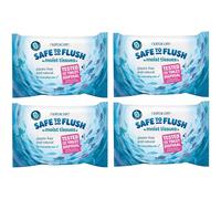 (4 Pack) Natracare Safe to Flush Moist Tissues 30 Wipes
