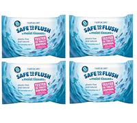 (4 Pack) Natracare Safe To Flush Moist Tissues 30 Wipes