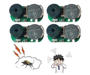 4 Pack New 20 Sounds Annoyatron Noise Maker Prank, Prank Noise Maker Hidden, Beeping Several Months, Office Pranks for Coworkers, Devices to Annoy Neighbors, Funny Office Pranks for Adults (Green)