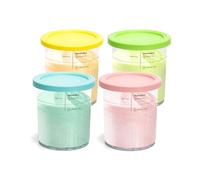 4 Pack Ninja Creami Deluxe Pints & Lids, 24oz Family Size XL Cups for Ninja Creami 11-in-1 NC501 NC500 Series Deluxe Ice Cream Maker