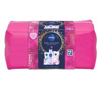 4 Pack - Nivea Gift Set - Feel Radiant (Body Lotion/2 x Face Mask/Lip Balm/Soft Cream/Bag)
