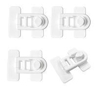 4 Pack No Drill Child Safety Locks - Baby Proof Adhesive Cupboard & Fridge Locks for Children, Easy Install Drawer & Cabinet Locks for Kitchen, Toilet