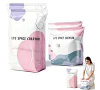 4 Pack No-Pump 3D Vacuum Storage Bags - Better Life Space Creator, Large Size Storage Solution, Protect Clothes from Moisture & Dust, Ideal for Bedding, Seasonal Gear & Travel (4, L(39''×31''×15"))