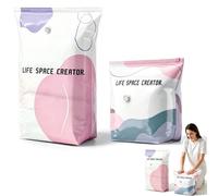 4 Pack No-Pump 3D Vacuum Storage Bags - Better Life Space Creator, Large Size Storage Solution, Protect Clothes from Moisture & Dust, Ideal for Bedding, Seasonal Gear & Travel (4, L(39''×31''×15"))