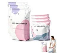 4 Pack No-Pump 3D Vacuum Storage Bags - Better Life Space Creator, Large Size Storage Solution, Protect Clothes from Moisture & Dust, Ideal for Bedding, Seasonal Gear & Travel (4, L(39''×31''×15"))