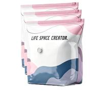 4 Pack No-Pump 3D Vacuum Storage Bags - Better Life Space Creator, Large Size Storage Solution, Protect Clothes from Moisture & Dust, Ideal for Bedding, Seasonal Gear & Travel (4, L(39''×31''×15"))
