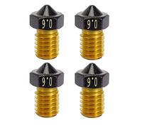 4-Pack Non Stick PTFE Coated m6 Nozzle 0.6mm Compatible with Anycubic Kobra Mega S X Chiron, Prusa i3 MK3S Prusa Mini Mini+ Extruder V6 Hotend 3D Printer (4x0.6mm Nozzles)