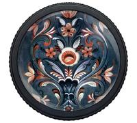 4 Pack Norwegian Rosemaling Folk Style Kitchen Cabinet Knobs Round Matte Black Aluminum Knobs Knurled Single Hole Drawers Pulls Hardware Cupboard Door Handles