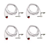 4-Pack Nurse Call Cables 6.35mm Plug, 3m, Waterproof Push-Button Switch, Universal Compatibility, Clip-On Bed/Clothing