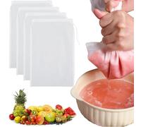 4 Pack Nut Milk Bag Reusable Fine Mesh Strainer for Juicing Nut Bag Food Strainer Cheese Cloth Bag for Straining Juice Coffee Yogurt Tea Milk Almond Soy Fine Mesh Filter Cheesecloth Bags