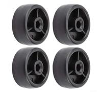 4 Pack Nylon Caster Wheels for Treadmill and Exercise For Bike, 50x18x8mm Roller Replacement, Low Noise Gym Equipment Parts, Black