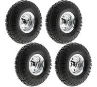 4 Pack Of 10" Pneumatic Sack Truck Trolley Wheel Barrow Tyre Wheels 4.10/3.5-4.0