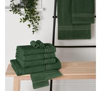 4 Pack of 100% Cotton Bathroom Hand Towel OHS Dark Green Hand Towel
