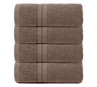 4 Pack of 100% Cotton Bathroom Hand Towel OHS Light Beige Hand Towel