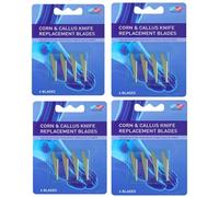 4 × Pack of 4 Replacement Refills (16pcs Total) Compatible with Ever Ready Corn & Callus Remover Trimmer - Stainless Steel Precision Inserts for Hard Skin, Corns, Cracked Heels & Rough Feet