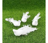 4 Pack Of Artificial Doves Foam Doves Peace Doves For Wedding Decorative