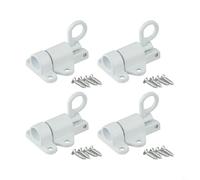 4 Pack of Automatic Aluminum Alloy Latches for Reliable Closure and Security on Doors (Silver)