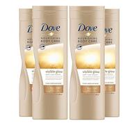 4 Pack of Dove Nourishing Body Care Visible Glow Gradual Self-Tan Fair to Medium Body Lotion 400ml
