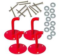 4 Pack of Long Fire Extinguisher Mount, Wall Hook, Fire Extinguisher Bracket up to 40 lbs Extinguishers, Suitable for Big and Small Fire Extinguisher, Holder for Dry Chemical (Long 4 Brackets)