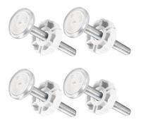 4 Pack of M10 Spindle Screw Bolts, Baby Gate Guru Extra Long M10 (10 mm) Spindle Rods for Pressure Mounted Gates Replacement Set for Baby and Pet Safety Gates - Choose Your Color (10 mm, White)