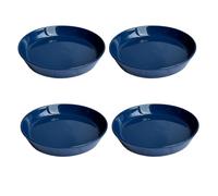 4 Pack of Plant Saucer, 5 inch Glazed Ceramic Plant Tray, Deep Drainage Tray for 4 Inch Flower Pot,Plant Dish Plate to Catch Water for Indoor & Outdoor