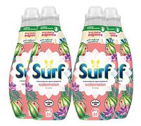 4 pack of Surf Watermelon Breeze Concentrated Liquid Detergent 648ml, 24 washes with Long Lasting Fragrance and Natural Essential Oil, For Burst of Uplifting Fragrance