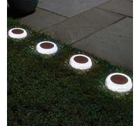 4 Pack of White Solar Powered Ground Stake Lights Marco Paul White One Size