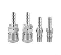 4 Pack of Zinc Alloy Copper Nozzle Connectors for High Pressure Gas Hose Applications
