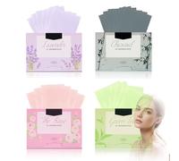 4-Pack Oil Absorbing Sheets for Face - 100 Sheets per Pack, 400 Count Blotting Paper for Oily Skin & Shine Control - Portable Oil Control Film with Light Plant Scent, Facial Wipes (Set A)