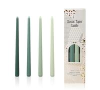 4 Pack Ombre Taper Candles, Tapered Candles, GreenCandles, Long Lasting DinnerCandles, LongCandles, Taper DinnerCandles, Decorative HouseholdCandles for Restaurant Home Christmas, 30cm/12inch