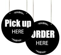 4 Pack Order Here and Pick Up Here Signs Double-Sided Order Here Sign