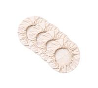 4- Pack Organic Food Bowl Covers Reusable ~ Large 100% Cotton Stretchy Food preservation, Bread Proofing Lids