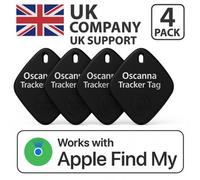 4 Pack Oscanna Bluetooth Tracker Works With Iphone Apple Find My