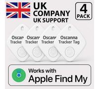 4 Pack Oscanna Bluetooth Tracker Works With Iphone Apple Find My White