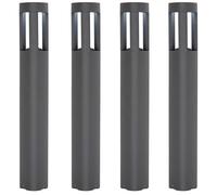 4 PACK Outdoor Post Bollard Light Grey Triangle IP54 Modern Driveway Lamp LED